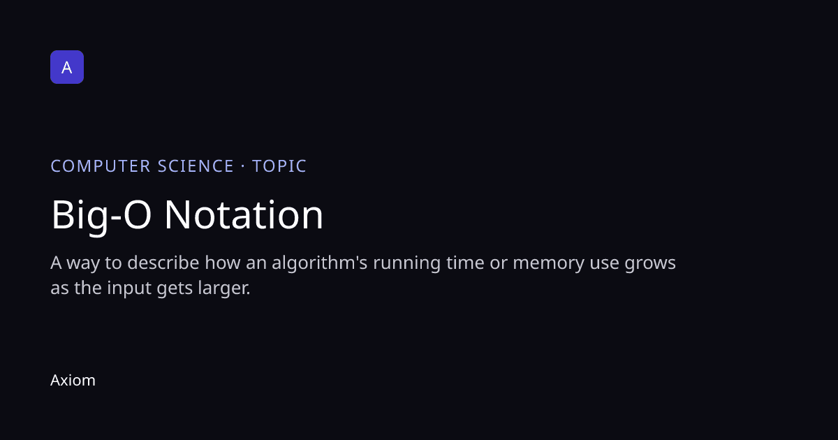 Big-O Notation