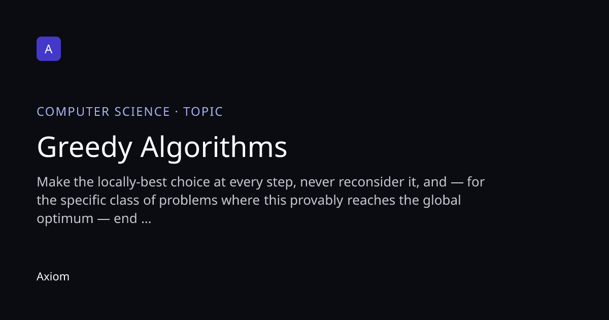 Greedy Algorithms