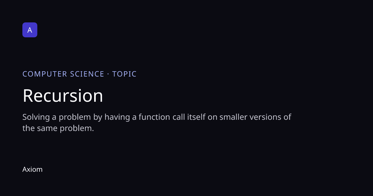 Recursion